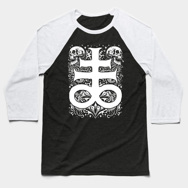 Leviathan Cross Baseball T-Shirt by TORVENIUS